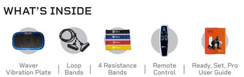 Lifepro Waver Vibration Platform Comes with Resistance Bands, Remote Control, Start Up Guide