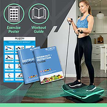 Using a Vibration Plate with Resistance Bands for Exercise at Home